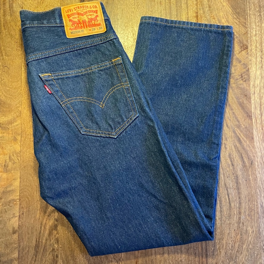 MEN’S LEVI’S Western Fit Dark Rinse Denim 29x30
